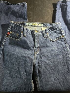 Vintage Mudd Dark Wash Flare Bootcut Jeans Size 9